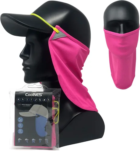 Vista 8 de CoolNES - Protección ajustable para cuello contra rayos ultravioletas, ajustable, multifuncional, 2 en 1, cubrebocas para pesca al aire libre, unisex