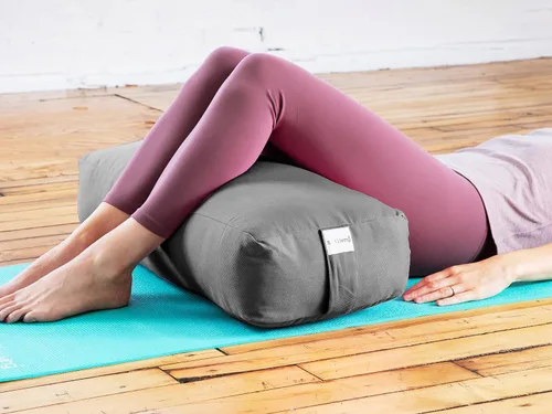 Vista 86 de Sol Living Almohada de yoga rectangular para meditación, accesorios de meditación de algodón, almohada de meditación restaurativa de yoga, almohada