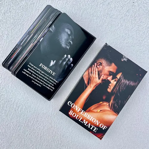 Vista 4 de GZXINKE Confesión de cartas Oracle de alma gemela, Baraja de oráculo de amor negro afroamericano, Situación kármica del alma gemela de la llama