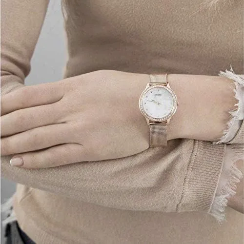 Vista 5 de Guess analógico de madreperlaReloj para mujer w0647l2