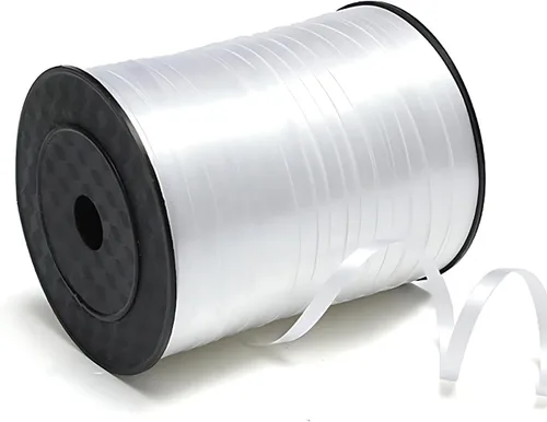 Vista 7 de Cinta rizadora negra prensada, rollo de cuerda de globos de 500 yardas para envolver regalos (1,499.3 ft x 0.197 in)