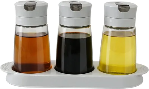 Vista 9 de Botella de salsa de soja con tapa abatible, dispensador de aceite Albaricoque