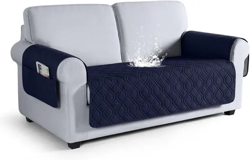 Vista 44 de VANSOFY Funda para Sofá, Fundas de Sofá Impermeables Lavables Forro Protector de Muebles Fundas de Asiento de Sofá Antideslizantes para Perros, Negro