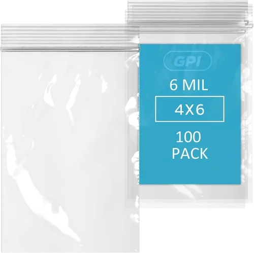 Vista 17 de GPI - 6 mil, extra resistente, bolsas de plástico transparentes con cremallera resellable de 2 x 5 pulgadas, resistentes a perforaciones, bolsas