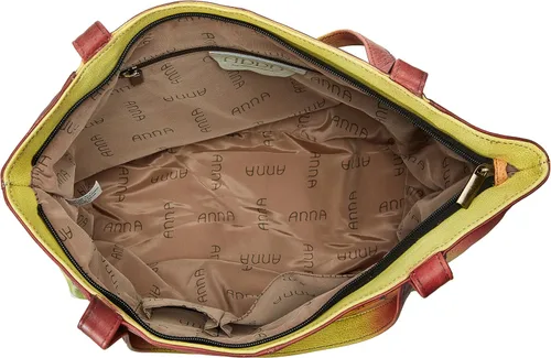 Vista 5 de Anna by Anuschka Bolso grande de cuero genuino pintado a mano para mujer