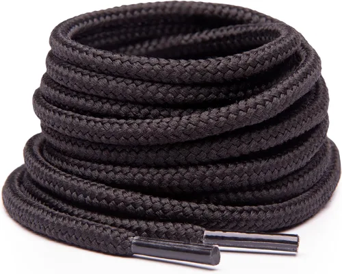 Vista 11 de Agujetas redondas para botas Miscly [1 par], cordones resistentes y duraderos para botas, botas de trabajo y botas de senderismo Negro