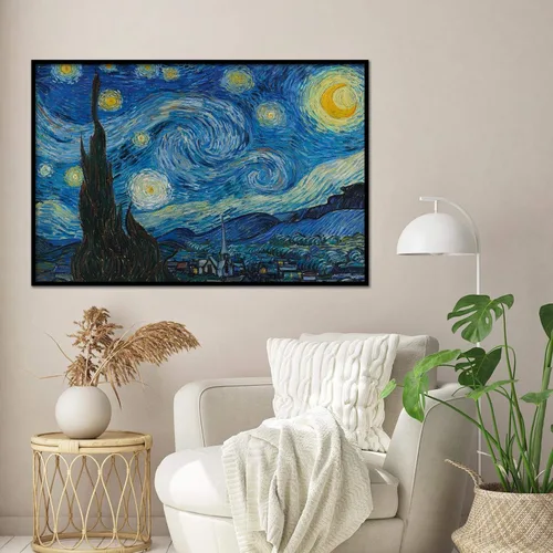 Vista 2 de Póster de la noche estrellada de Vincent van Gogh.