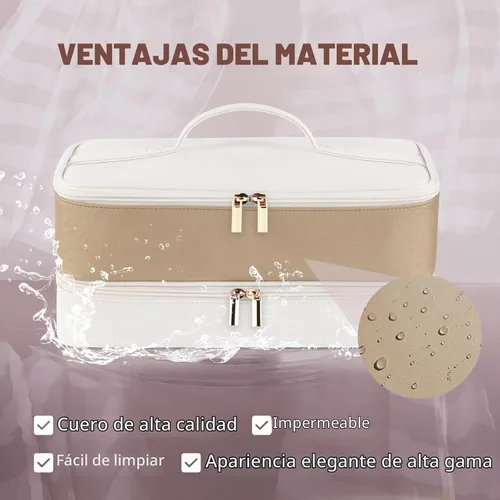 Vista 7 de Estuche de viaje de doble capa para Shark Flex Fusion/Glam Ceramic blanco dorado