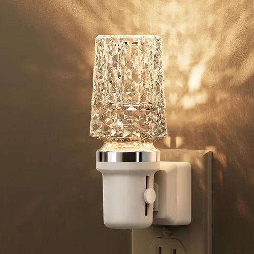 Vista 10 de L LOHAS LED - Luz nocturna enchufable con sensor de luz, 0-100Lm de brillo ajustable, 3000K blanco suave, luz nocturna decorativa de acrílico