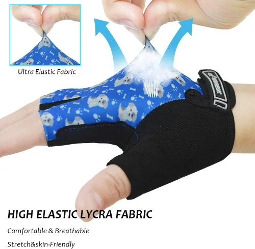 Vista 5 de MOREOK Guantes de ciclismo para niños y niñas - almohadilla de gel transpirable antideslizante de 0.118 pulgadas Guantes de ciclismo para niños