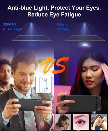 Vista 3 de DEVASO Protector de pantalla para cubierta de vapor, paquete de 6 protectores táctiles y 2 unidades de vidrio templado 9H transparente HD