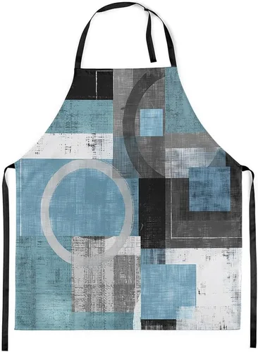 Vista 46 de Castle Fairy Delantal de cocina geométrico en espiral, moderno delantal impermeable con rayas simples para adultos (sin bolsillo), 31 x 26 pulgadas