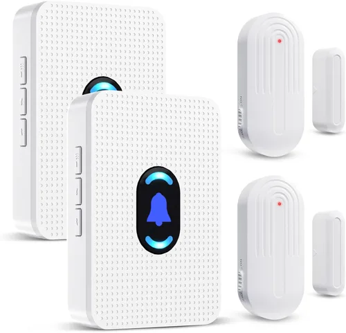 Vista 11 de Daytech Timbre Inalámbrico con Sensor de Puerta Timbre de Entrada con Alcance de 800 pies 20 Melodías 5 Niveles de Volumen Ajustable Timbre