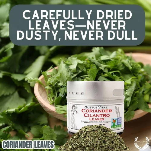 Vista 4 de Hojas de cilantro/cilantro, sin OMG, empaquetadas en latas magnéticas, sostenibles, cultivadas en Estados Unidos, totalmente naturales,