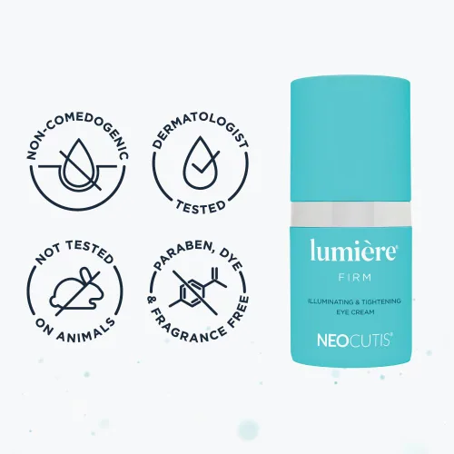 Vista 7 de Neocutis Lumiere Firm - Crema de ojos iluminadora y tensora, antienvejecimiento, ilumina, hidrata y calma, para ojeras, hinchazón y prevención