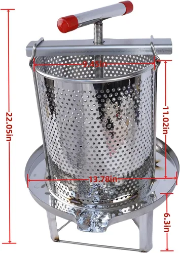 Vista 2 de Máquina de prensa de miel de malla, extractor de cera de abeja, prensador de miel de frutas, extractor de miel de malla de acero inoxidable