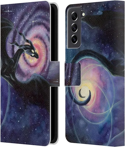 Vista 87 de Head Case Designs Officially Licensed Carla Morrow Galactic Entrancement Dragons Leather Wallet Case Compatible with Samsung Galaxy A07 4G