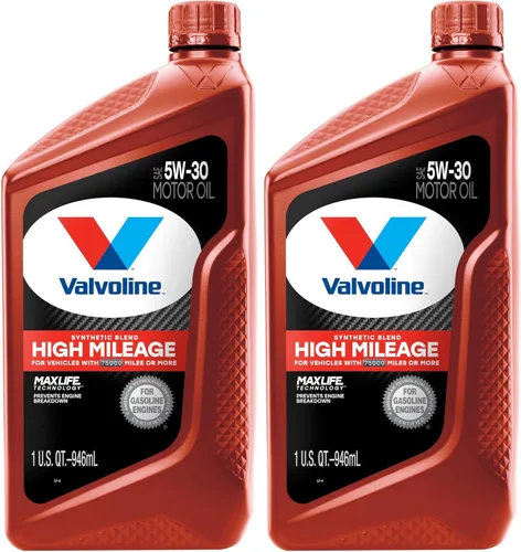Vista 62 de Valvoline - Aceite de alto millaje 150 K con MaxLife Plus Technology, SAE 5W-20, 1 cuarto de galón