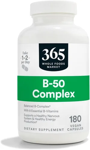 Vista 5 de 365 by Whole Foods Market, Complejo de vitamina B-50, vegano, 90 cápsulas