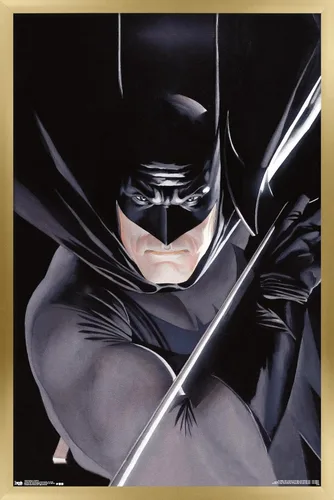 Vista 17 de Trends International DC Comics Batman - Póster de pared de retrato, 14.725 x 22.375 pulgadas, versión enmarcada de madera de granero