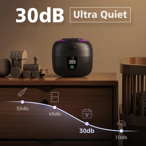 Vista 5 de Máquina Limpiadora Ultrasónica de Retenedores Impermeable con Tanque de Agua Removible de 180ml – Limpiador Ultrasónico de 45kHz para Protectores