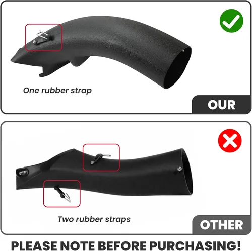 Vista 3 de ECOTRIC Canaleta de descarga inferior compatible con John Deere 102 105 115 125 135 D L LA X Series Reemplazo para GY20423 AM143911 Canal
