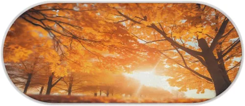 Vista 3 de cfpolar Maple Tree Forest Sunny Bathroom Rugs Non-Slip Bath Rug Microfiber Bath Mat Absorbent Kitchen Mats and Rugs Machine Washable Oval Plush