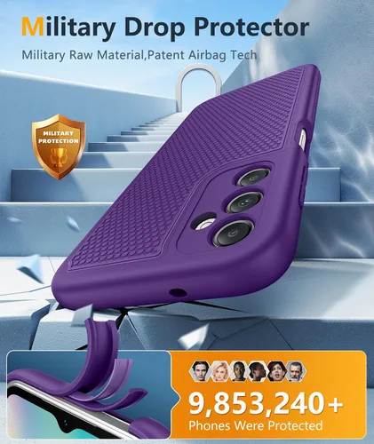 Vista 523 de FNTCASE Funda para iPhone 17 Pro: Fundas delgadas translúcidas de color azul claro compatibles con MagSafe, protección completa de la cámara