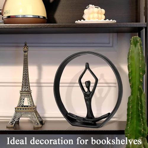 Vista 4 de Regalo para yoga, figuras y estatuas de yoga, estatua de postura de yoga de meditación, escultura de yoga, decoraciones de yoga para el hogar