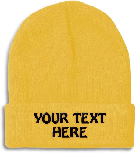 Vista 22 de Gorro de invierno para hombres y mujeres, gorro de acrílico con texto personalizado personalizado