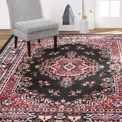 Vista 9 de Home Dynamix Premium Sakarya - Alfombra tradicional con borde de medallón, color azul campo, 9 pies 2 pulgadas x 12 pies 5 pulgadas, rectangular