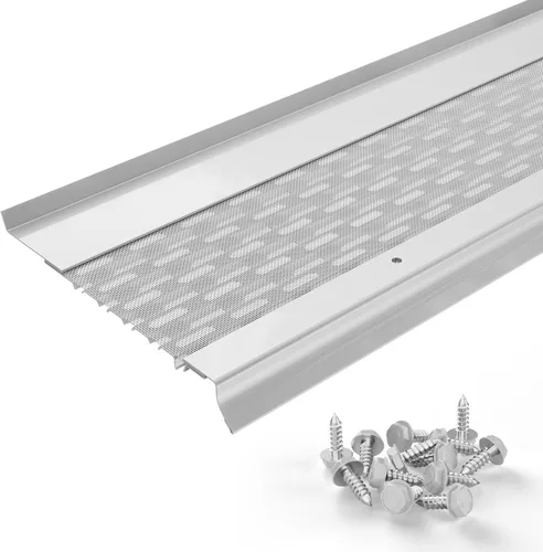 Vista 14 de Micromesh 5 pulgadas Gutter Guards Leaf Protection, 1 Pies Paquete de muestra Bronce oscuro, Malla de acero inoxidable, Cubiertas de canalón