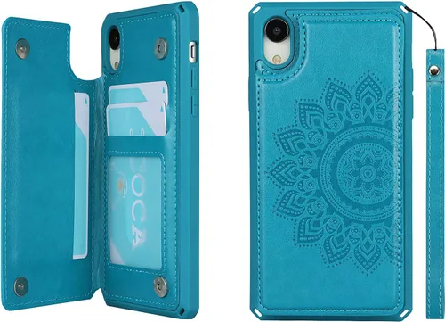 Vista 11 de Cavor - Funda para iPhone 6, 6S, 7, 8 Plus, 11 Pro, XS, Max, XR A-Negro