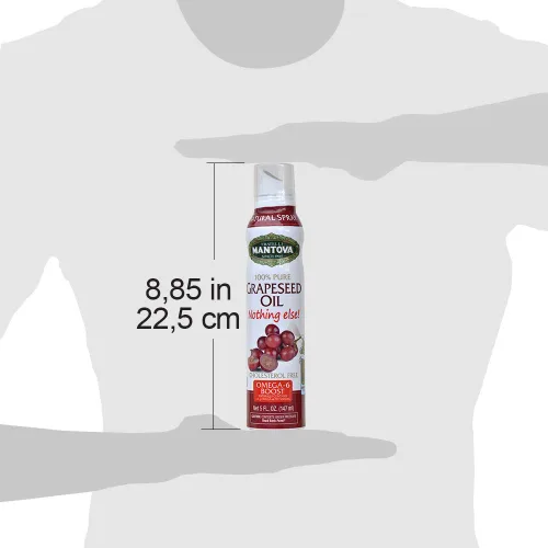 Vista 4 de Mantova Spray de aceite de semilla de uva, 5 onzas líquidas
