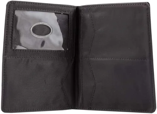 Vista 4 de Big Skinny Billetera delgada Hipster Bi-Fold para hombre, con capacidad para hasta 40 tarjetas Negro
