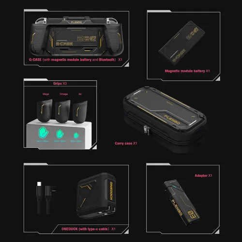 Vista 2 de PLENBO G-case Family Accessories Kit Set for Nintendo Switch OLED-7 Items Protective Charging Case, TV Dock Station, Bluetooth Adapter, Black