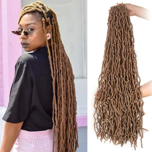 Vista 40 de Extensiones de pelo sintético, estilo diosa, rizado, ondulado, trenzas, pre-rizado, suave, para mujeres