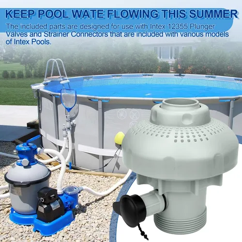 Vista 8 de 12355 Boquilla de aire de entrada grande compatible con bombas Intex 1900-2450gph, boquilla de aire de entrada de piscina para piscinas Intex de 18