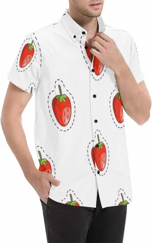 Vista 2 de InterestPrint Resúmenes Notas musicales coloridas para hombre, diseño de estiramiento, ajuste regular, camiseta FitA-Loha para hombre