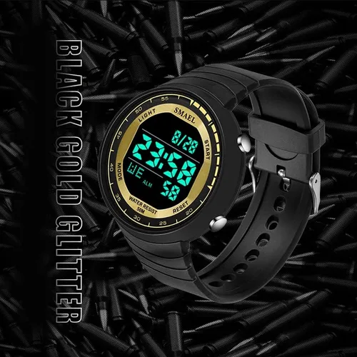 Vista 4 de SMAEL Relojes digitales de 164.0ft, impermeables, deportivos, cronómetro, reloj despertador, reloj automático, fecha 1925, reloj digital militar
