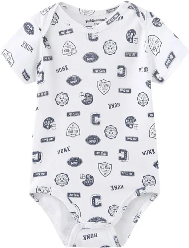 Vista 4 de Kiddiezoom Mameluco unisex de algodón de una pieza para bebé recién nacido, 5