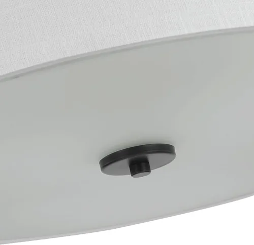 Vista 7 de Progress Lighting Inspire - Luz semiempotrada de 18" con 3 luces, grafito Grafito con pantalla de lino de verano