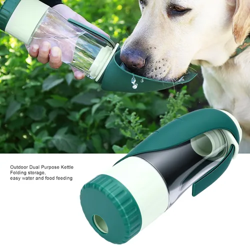 Vista 6 de Tnfeeon Puppy Essentials, Botella de agua 2 en 1 para perro y contenedor de comida para perro, gato, cachorro, caminar, senderismo, viajes