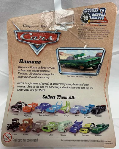 Vista 4 de Disney Pixar Cars Series 1 Original Green Ramone - Coche fundido a escala 1:55