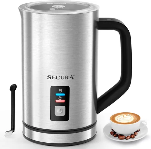 Vista 9 de Secura Espumador de leche, máquina automática de espuma caliente/fría de Negro