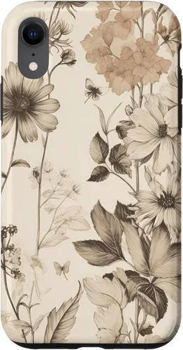 Vista 25 de Aesthetic Minimalist Wildflowers Women Floral Neutral Cream Case for iPhone 17