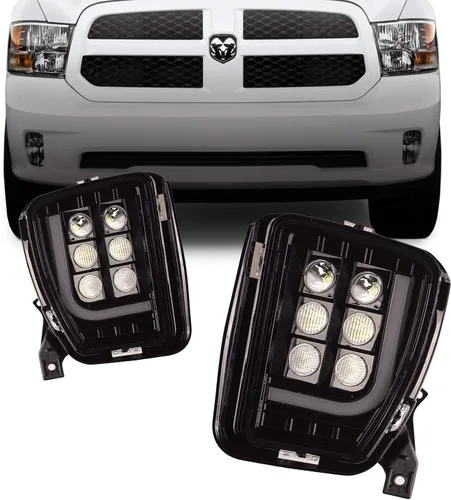 Vista 8 de Tecoom Luz antiniebla LED con luces de circulación diurna compatible con Dodge Ram 1500 2009-2012/Ram 2500 2010-2014/Ram 3500 2010-2012, montaje