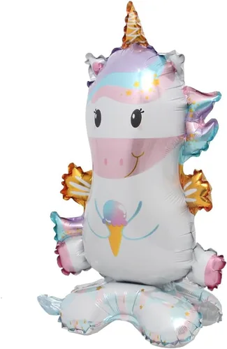 Vista 24 de Selfstand Globos de Papel de Aluminio 3D de Animales Zorro Koala León Elefante Panda Vaca Conejo Dinosaurio Triceratops, Estegosaurio, Pelota