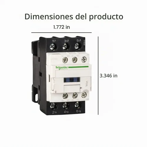 Vista 2 de SCHNEIDER ELECTRIC LC1D32M7 Contactor Magnético IEC,Bobina 220V,32A