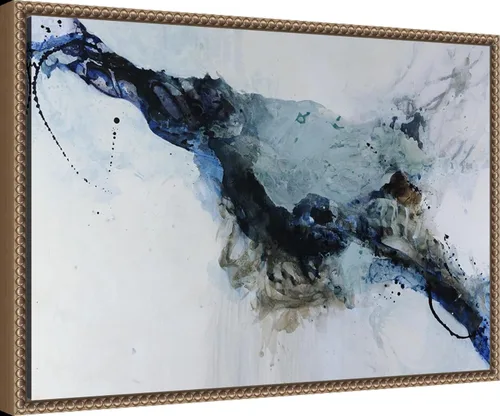 Vista 2 de Amanti Art Framed Canvas Wall Art 16x23 Swift Undercurrent by Kari Taylor, Framed Wall Art Canvas, Abstract Artwork, Traditional Decor, Medium